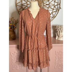 Women's BTFBM Dress, M, Brown & Silver‎